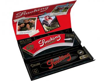 Smoking DELUXE Luxury Pack Rolling Kit 33xBlättchen+33xCONICAL 13g/m² 108x44mm